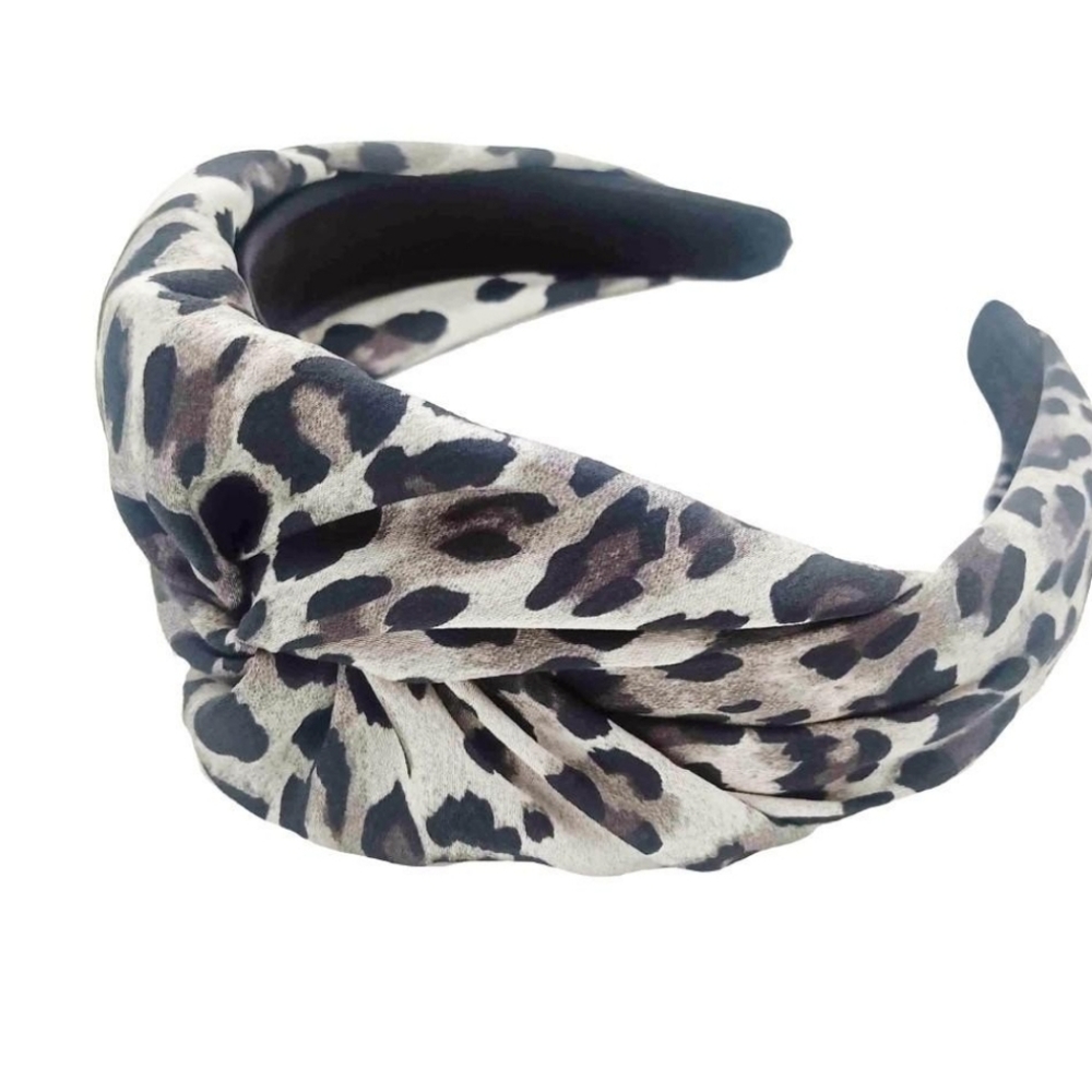 **2 For 20** Grey Leopard Print Headband
